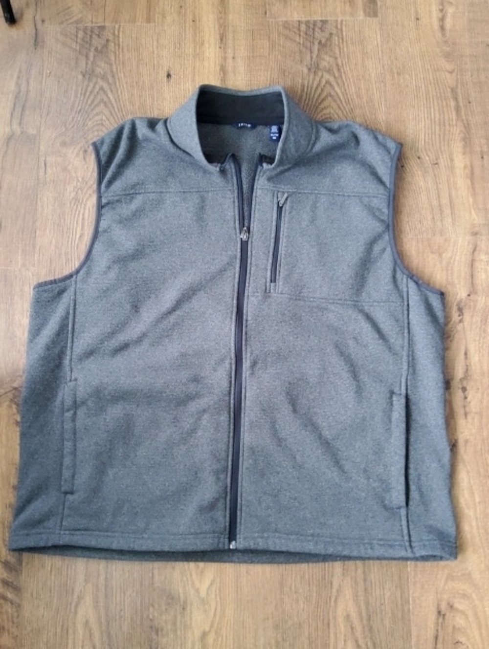 Izod Men's Gray Full-Zip Fleece Vest XXL Big & Tall